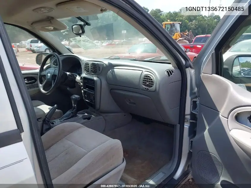 2007 Chevrolet Trailblazer Ls VIN: 1GNDT13S672150485 Lot: 42667557