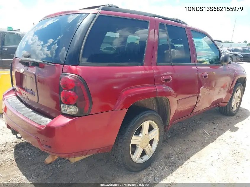 2008 Chevrolet Trailblazer Lt VIN: 1GNDS13S682155979 Lot: 42607000