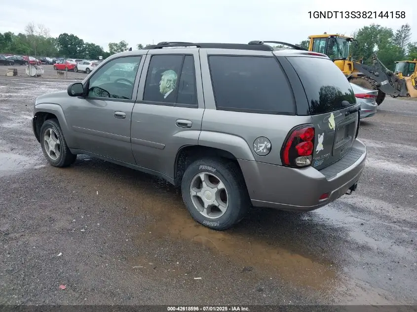 2008 Chevrolet Trailblazer Lt VIN: 1GNDT13S382144158 Lot: 42618596