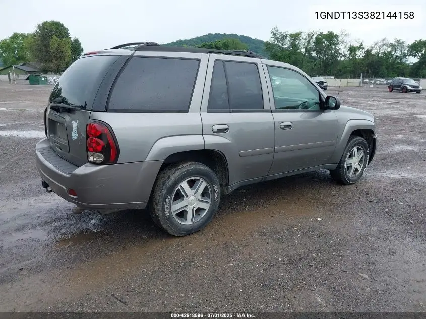 2008 Chevrolet Trailblazer Lt VIN: 1GNDT13S382144158 Lot: 42618596
