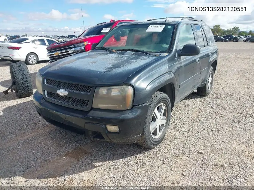 2008 Chevrolet Trailblazer Lt VIN: 1GNDS13S282120551 Lot: 42650730