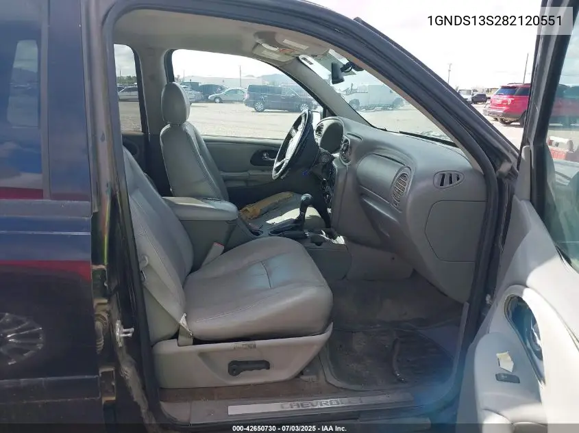 2008 Chevrolet Trailblazer Lt VIN: 1GNDS13S282120551 Lot: 42650730