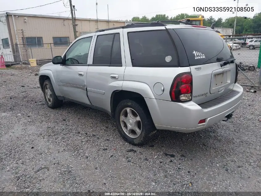 2009 Chevrolet Trailblazer Lt VIN: 1GNDS33S592108505 Lot: 42244190