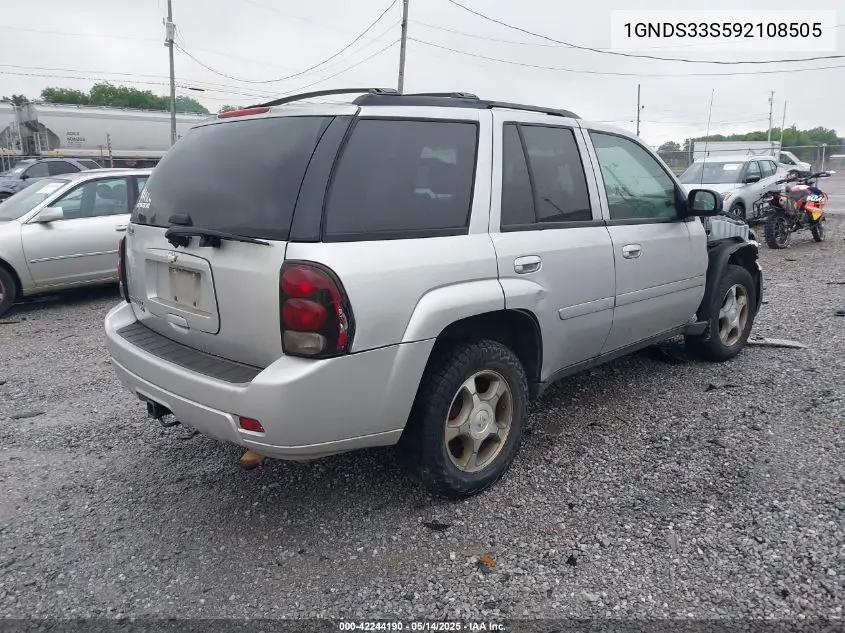 2009 Chevrolet Trailblazer Lt VIN: 1GNDS33S592108505 Lot: 42244190