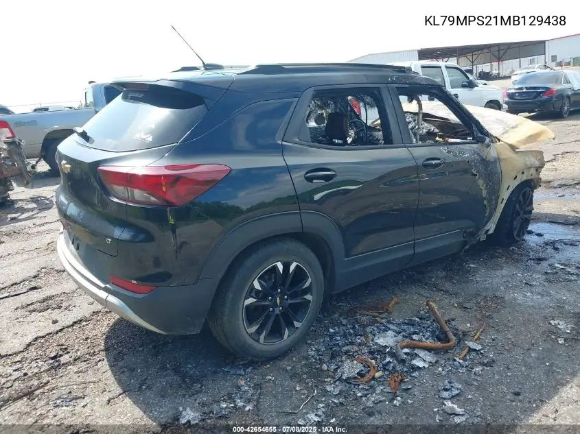 2021 Chevrolet Trailblazer Fwd Lt VIN: KL79MPS21MB129438 Lot: 42654655