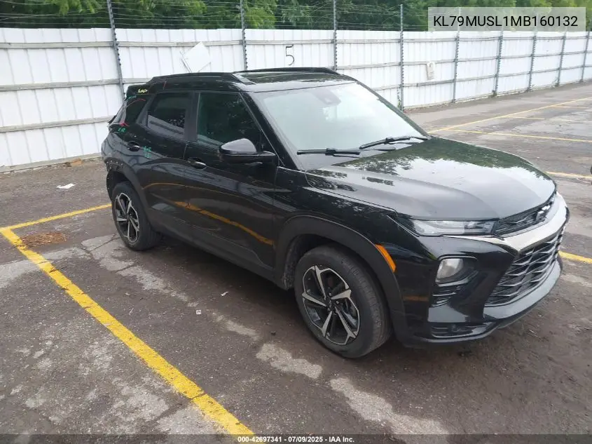 2021 Chevrolet Trailblazer Awd Rs VIN: KL79MUSL1MB160132 Lot: 42697341