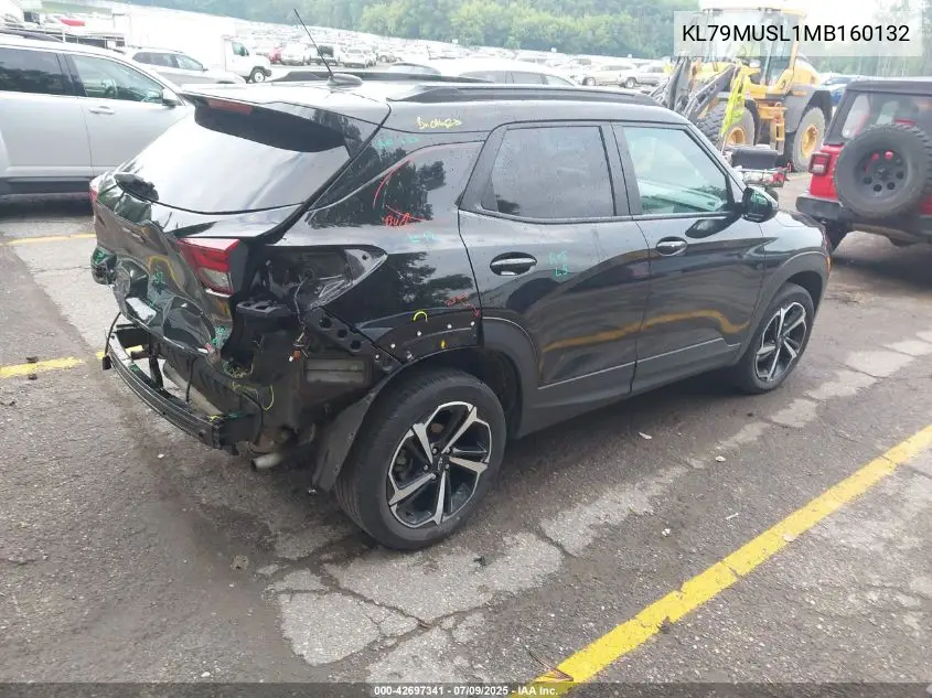 2021 Chevrolet Trailblazer Awd Rs VIN: KL79MUSL1MB160132 Lot: 42697341