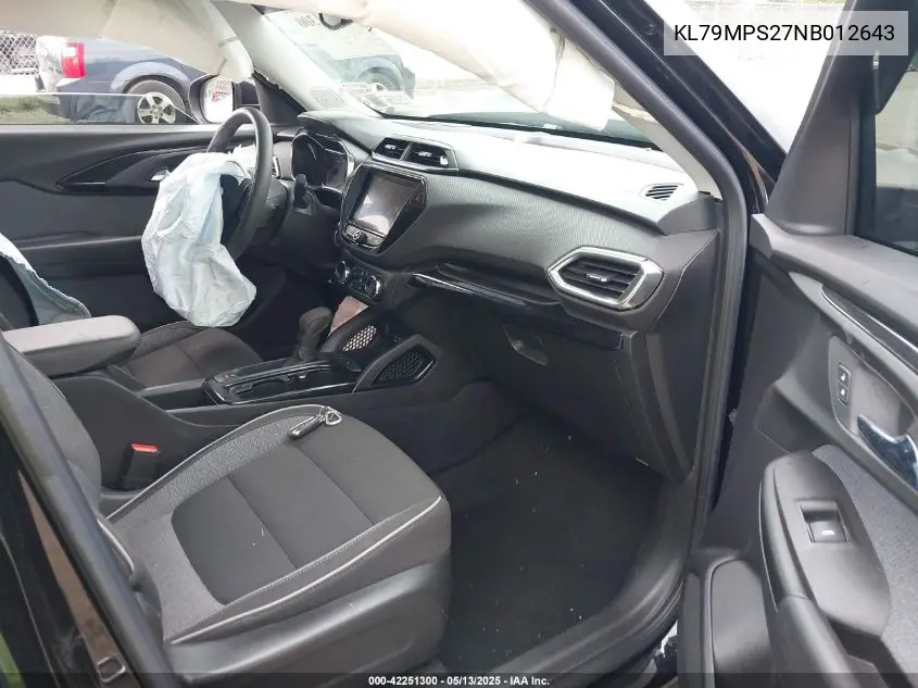 2022 Chevrolet Trailblazer Fwd Lt VIN: KL79MPS27NB012643 Lot: 42251300