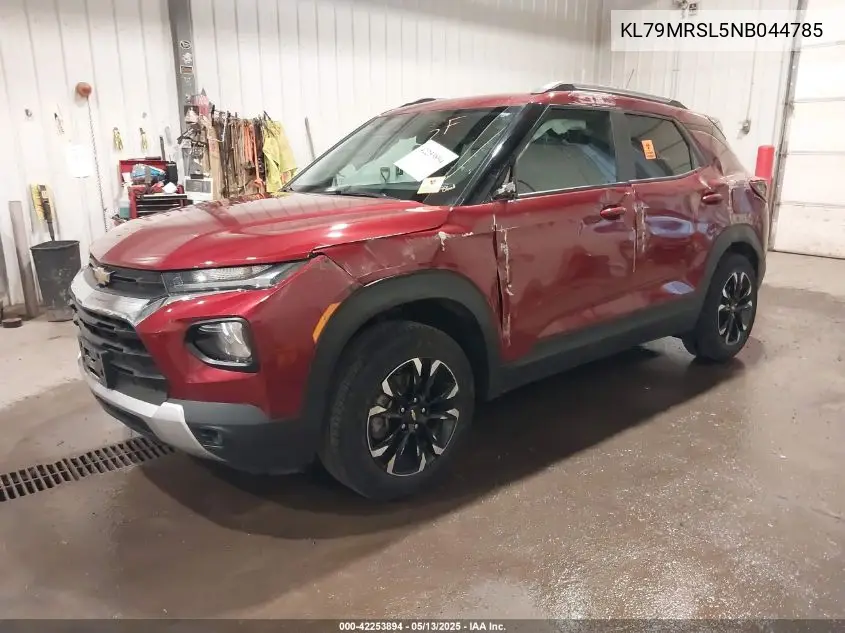 2022 Chevrolet Trailblazer Awd Lt VIN: KL79MRSL5NB044785 Lot: 42253894