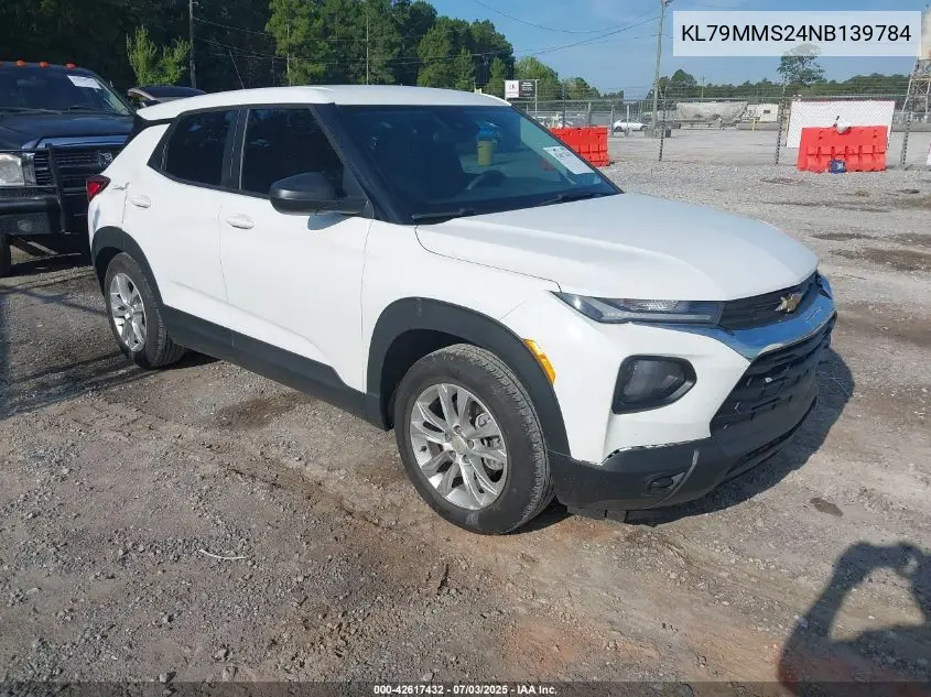 2022 Chevrolet Trailblazer Fwd Ls VIN: KL79MMS24NB139784 Lot: 42617432