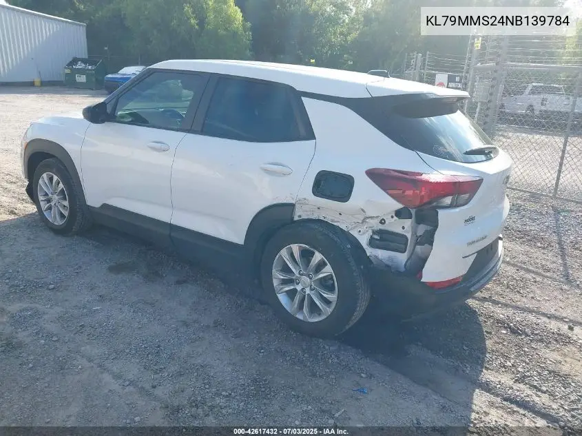 2022 Chevrolet Trailblazer Fwd Ls VIN: KL79MMS24NB139784 Lot: 42617432
