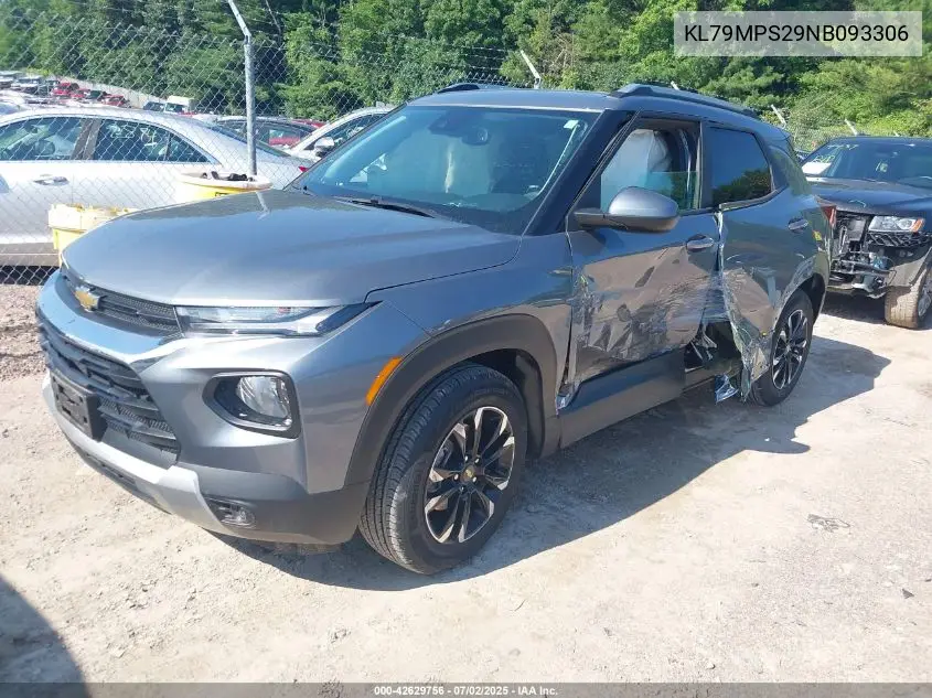 2022 Chevrolet Trailblazer Fwd Lt VIN: KL79MPS29NB093306 Lot: 42629756