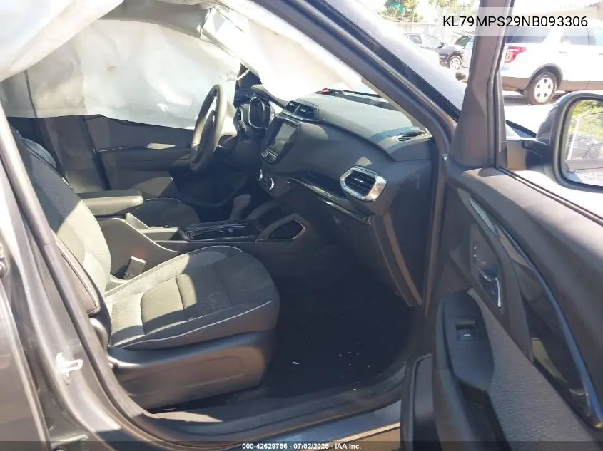 2022 Chevrolet Trailblazer Fwd Lt VIN: KL79MPS29NB093306 Lot: 42629756