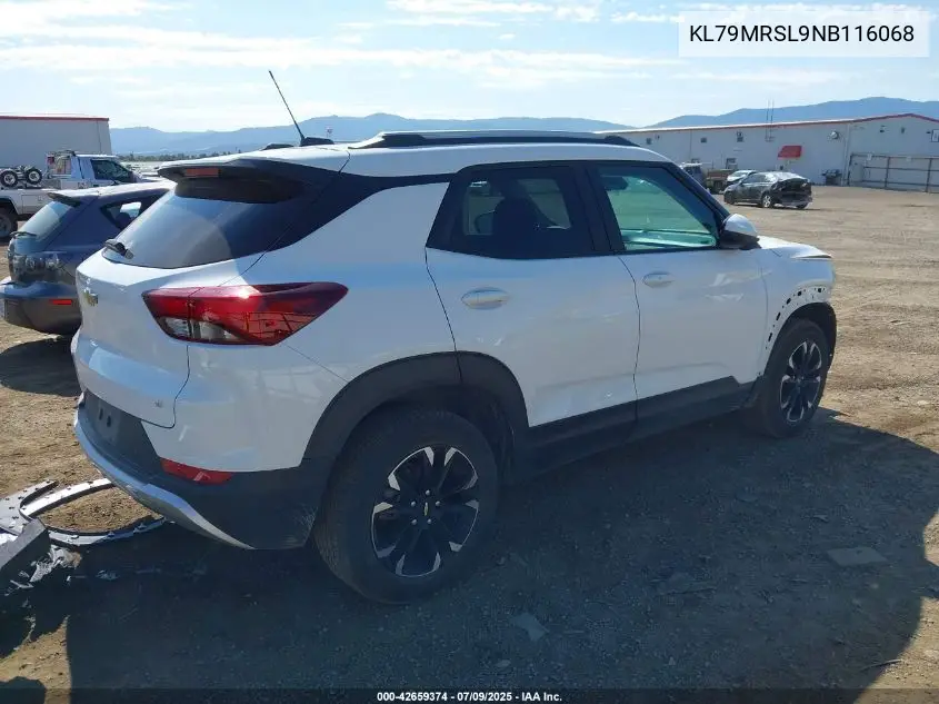 2022 Chevrolet Trailblazer Awd Lt VIN: KL79MRSL9NB116068 Lot: 42659374
