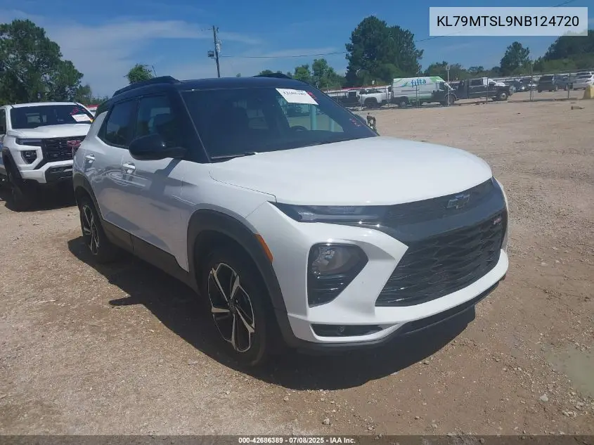 2022 Chevrolet Trailblazer Fwd Rs VIN: KL79MTSL9NB124720 Lot: 42686389