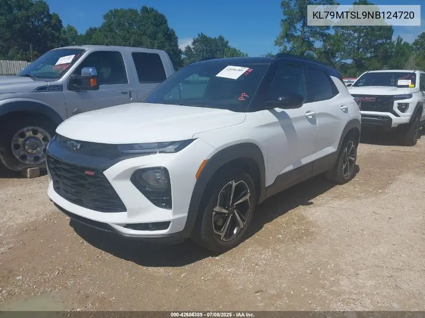 2022 Chevrolet Trailblazer Fwd Rs VIN: KL79MTSL9NB124720 Lot: 42686389