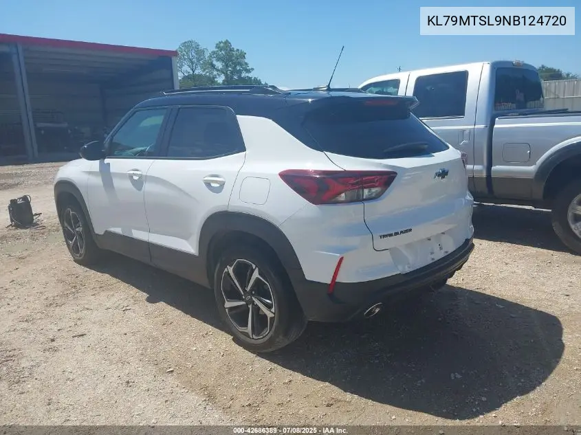 2022 Chevrolet Trailblazer Fwd Rs VIN: KL79MTSL9NB124720 Lot: 42686389