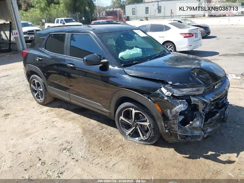 2022 Chevrolet Trailblazer Fwd Rs VIN: KL79MTSLXNB036713 Lot: 42691724