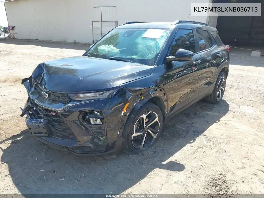 2022 Chevrolet Trailblazer Fwd Rs VIN: KL79MTSLXNB036713 Lot: 42691724