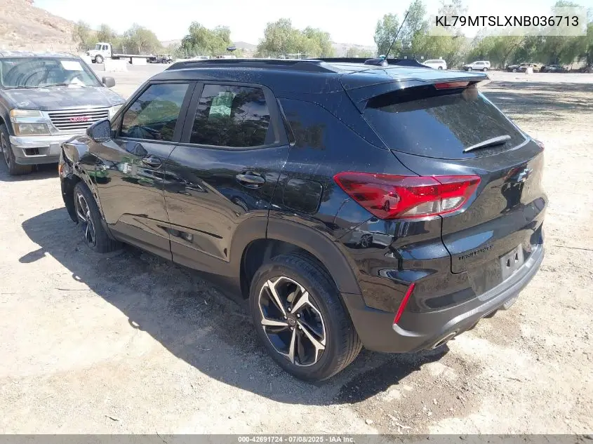 2022 Chevrolet Trailblazer Fwd Rs VIN: KL79MTSLXNB036713 Lot: 42691724