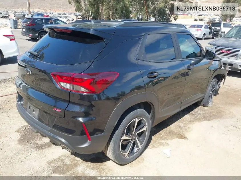 2022 Chevrolet Trailblazer Fwd Rs VIN: KL79MTSLXNB036713 Lot: 42691724