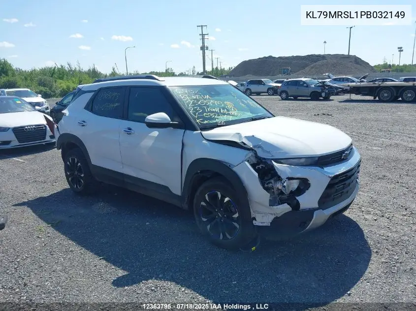 2023 Chevrolet Trailblazer Lt VIN: KL79MRSL1PB032149 Lot: 12363795
