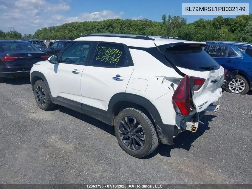 2023 Chevrolet Trailblazer Lt VIN: KL79MRSL1PB032149 Lot: 12363795