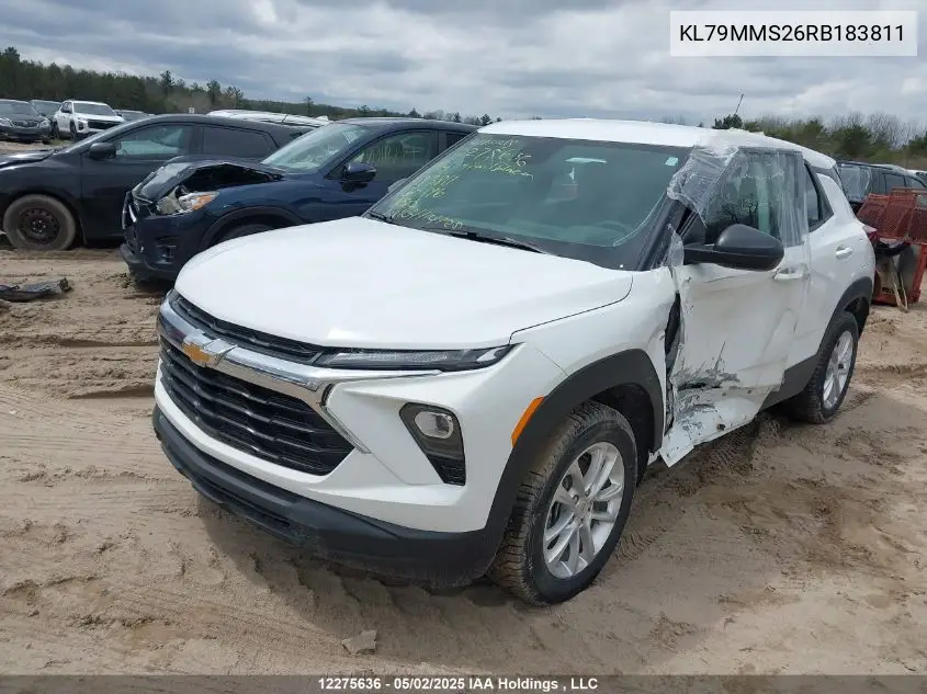 2024 Chevrolet Trailblazer Ls VIN: KL79MMS26RB183811 Lot: 12275636