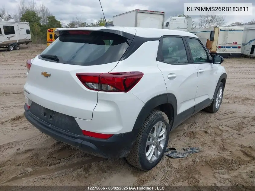 2024 Chevrolet Trailblazer Ls VIN: KL79MMS26RB183811 Lot: 12275636