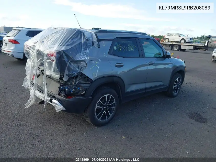 2024 Chevrolet Trailblazer Lt VIN: KL79MRSL9RB208089 Lot: 12348969