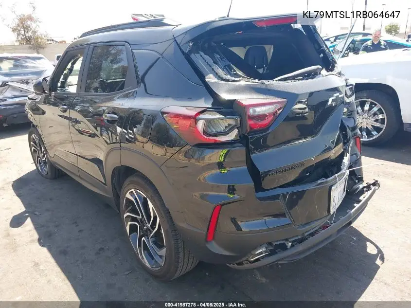 2024 Chevrolet Trailblazer Fwd Rs VIN: KL79MTSL1RB064647 Lot: 41987278