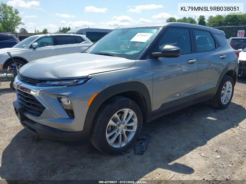 2024 Chevrolet Trailblazer Awd Ls VIN: KL79MNSL9RB038051 Lot: 42780037