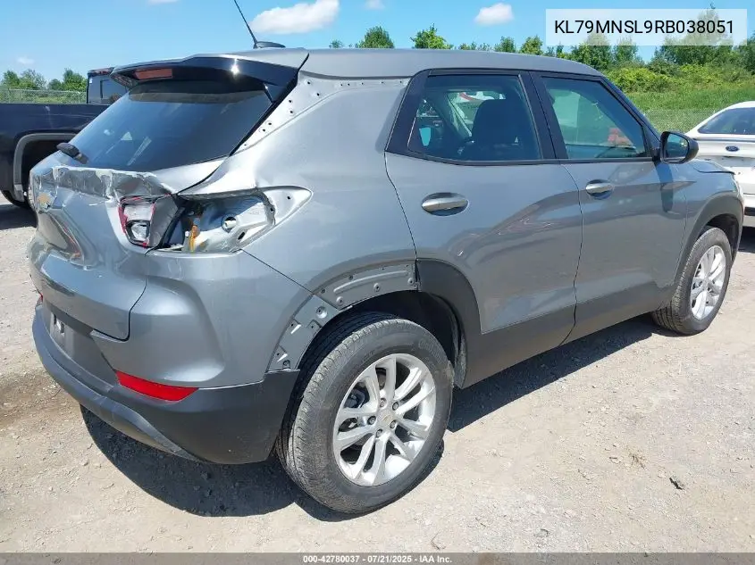 2024 Chevrolet Trailblazer Awd Ls VIN: KL79MNSL9RB038051 Lot: 42780037