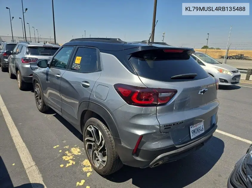 2024 Chevrolet Trailblazer Awd Rs VIN: KL79MUSL4RB135488 Lot: 42796451