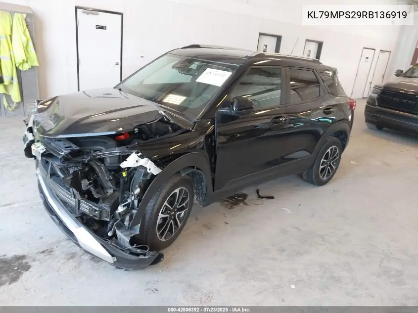 2024 Chevrolet Trailblazer Fwd Lt VIN: KL79MPS29RB136919 Lot: 42806392