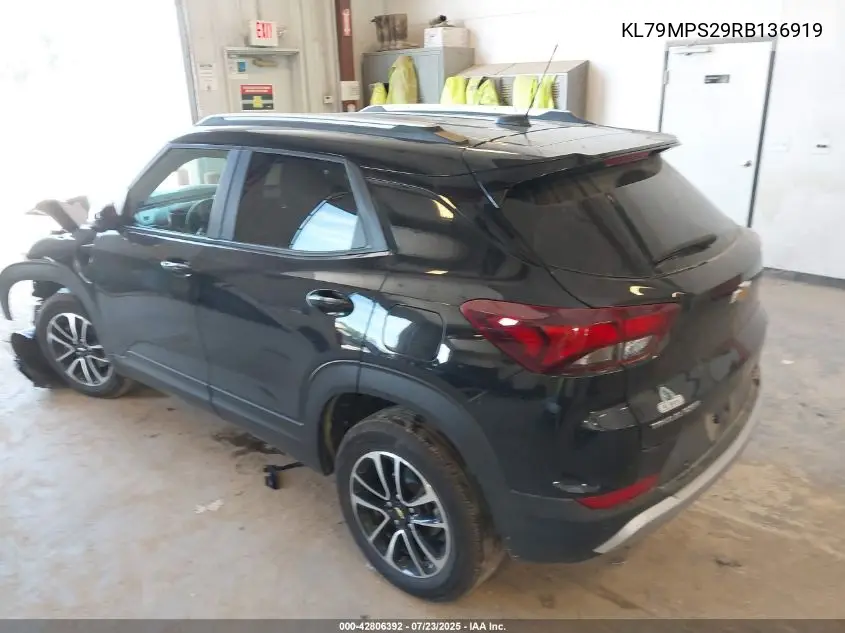 2024 Chevrolet Trailblazer Fwd Lt VIN: KL79MPS29RB136919 Lot: 42806392