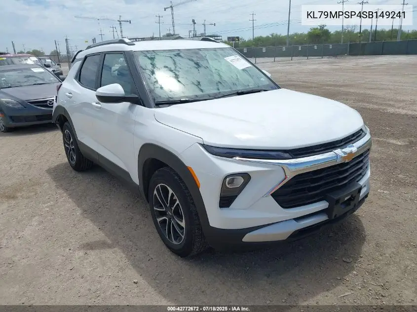 2025 Chevrolet Trailblazer Fwd Lt VIN: KL79MPSP4SB149241 Lot: 42772672