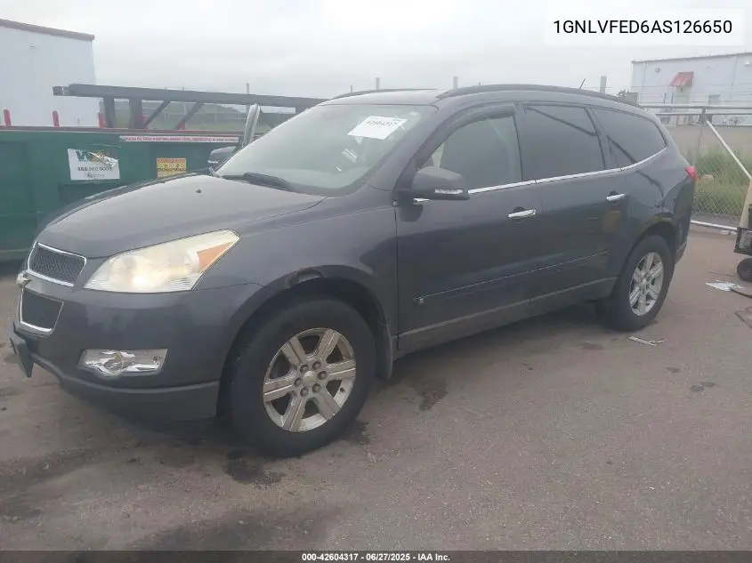 2010 Chevrolet Traverse Lt VIN: 1GNLVFED6AS126650 Lot: 42604317