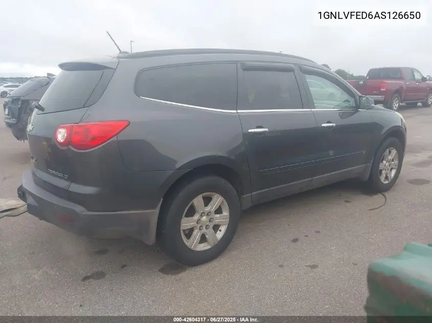 2010 Chevrolet Traverse Lt VIN: 1GNLVFED6AS126650 Lot: 42604317