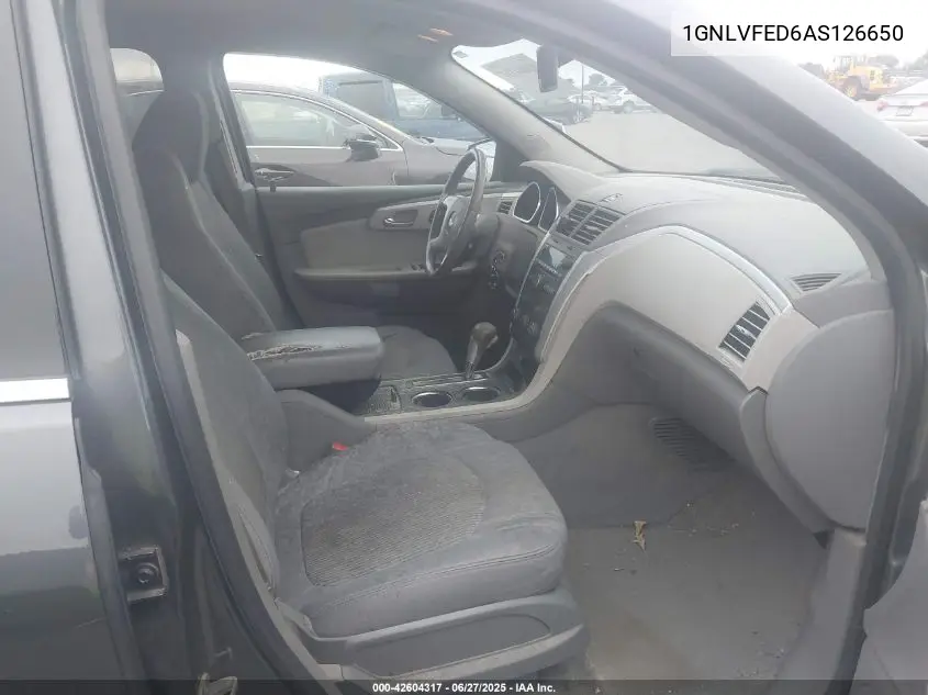 2010 Chevrolet Traverse Lt VIN: 1GNLVFED6AS126650 Lot: 42604317