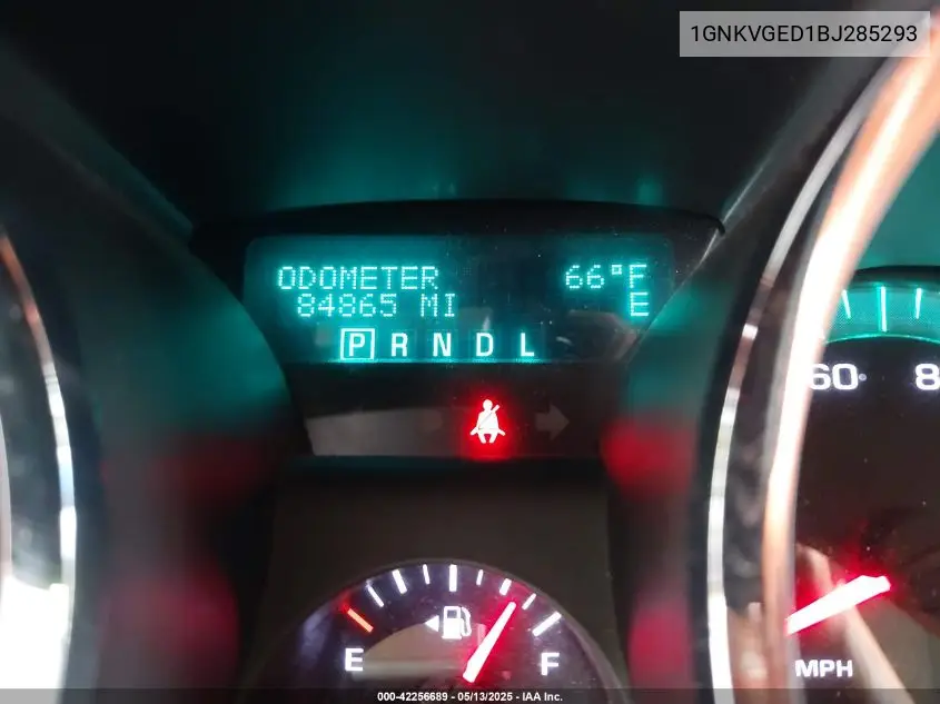 2011 Chevrolet Traverse 1Lt VIN: 1GNKVGED1BJ285293 Lot: 42256689