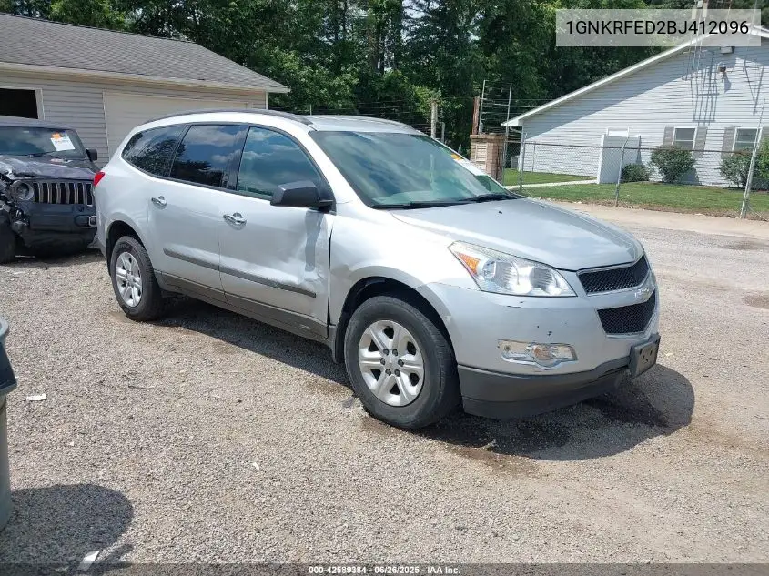 2011 Chevrolet Traverse Ls VIN: 1GNKRFED2BJ412096 Lot: 42589384