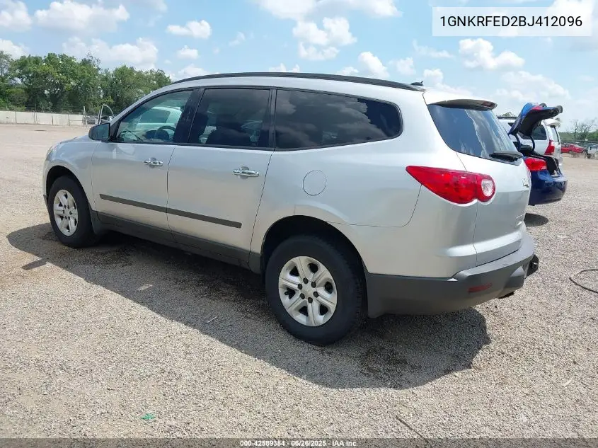 2011 Chevrolet Traverse Ls VIN: 1GNKRFED2BJ412096 Lot: 42589384