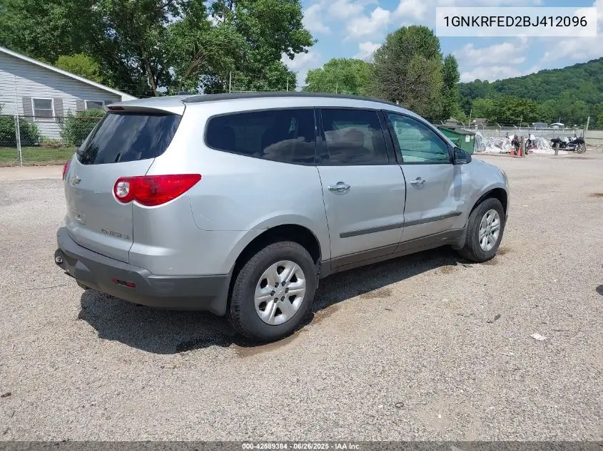 2011 Chevrolet Traverse Ls VIN: 1GNKRFED2BJ412096 Lot: 42589384