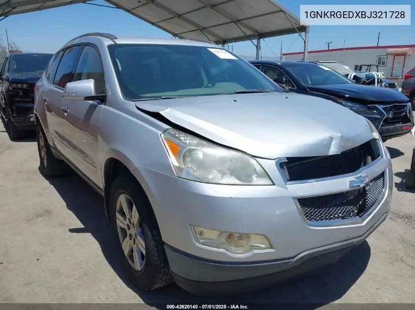 2011 Chevrolet Traverse 1Lt VIN: 1GNKRGEDXBJ321728 Lot: 42620140