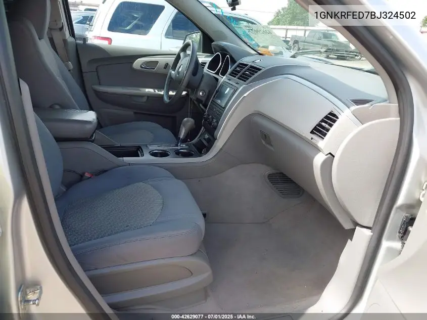 1gnkrfed7bj324502 1GNKRFED7BJ324502 2011 Chevrolet Traverse Ls