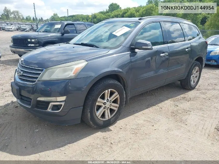 2013 Chevrolet Traverse 1Lt VIN: 1GNKRGKD0DJ144954 Lot: 42620191