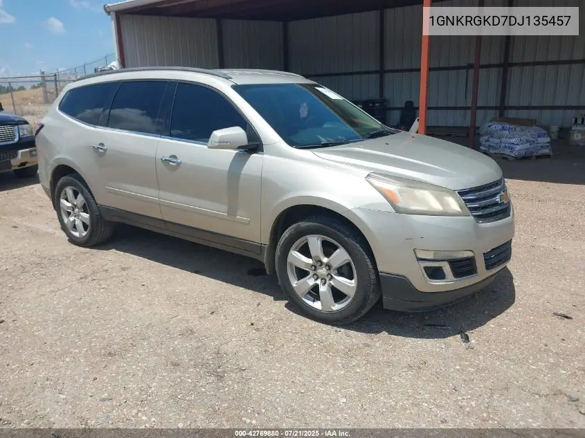 2013 Chevrolet Traverse 1Lt VIN: 1GNKRGKD7DJ135457 Lot: 42769880