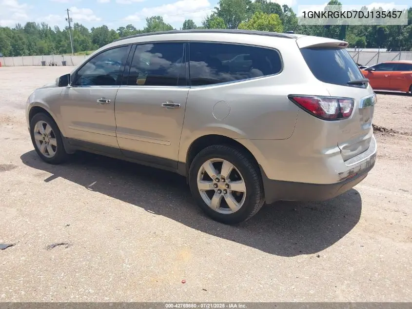 2013 Chevrolet Traverse 1Lt VIN: 1GNKRGKD7DJ135457 Lot: 42769880