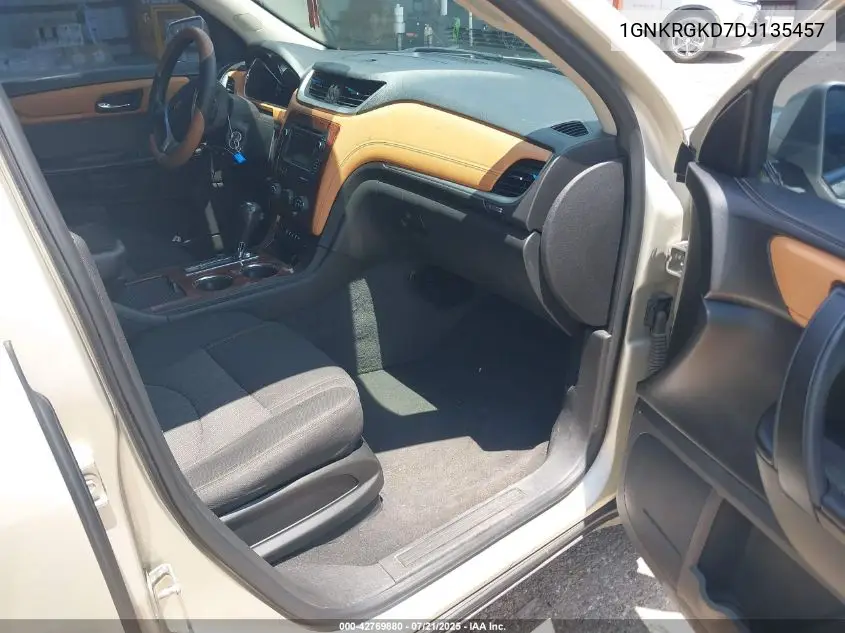 2013 Chevrolet Traverse 1Lt VIN: 1GNKRGKD7DJ135457 Lot: 42769880